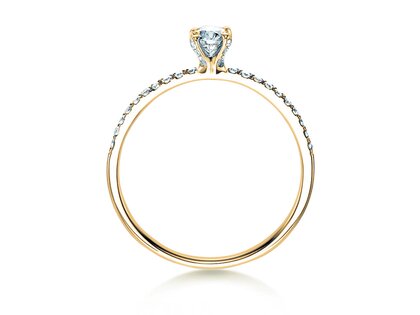 Anello di Fidanzamento Grace Petite in 18K oro giallo con diamanti 0,43ct G/SI