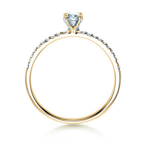 Anello di Fidanzamento Grace Petite in 18K oro giallo con diamanti 0,43ct G/SI