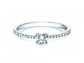Anello di Fidanzamento Grace Petite in 18K oro bianco con diamanti 0,43ct G/SI