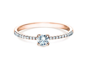 Anello di Fidanzamento Grace Petite in 18K oro rosa con diamanti 0,43ct G/SI