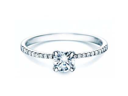 Anello di Fidanzamento Grace in 18K oro bianco con diamanti 0,70ct G/SI