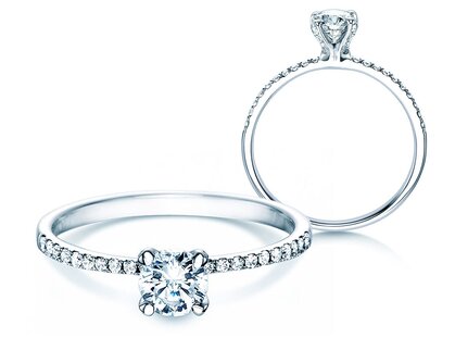 Anello di Fidanzamento Grace in 18K oro bianco con diamanti 0,70ct G/SI