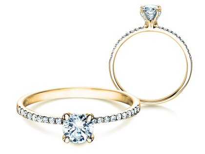 Anello di Fidanzamento Grace in 18K oro giallo con diamanti 0,70ct G/SI