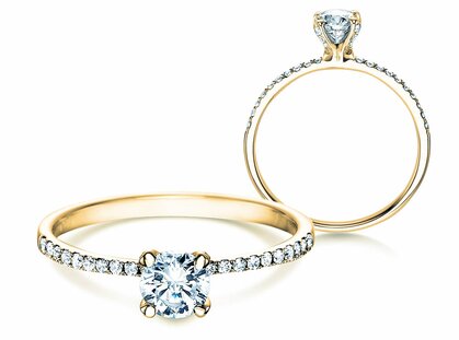 Anello di Fidanzamento Grace in 18K oro giallo con diamanti 0,70ct G/SI