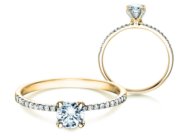 Anello di Fidanzamento Grace in 18K oro giallo con diamanti 0,70ct G/SI