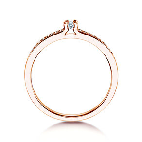 Anello di Fidanzamento Modern Pavé in 18K oro rosa con diamanti 0,15ct G/SI