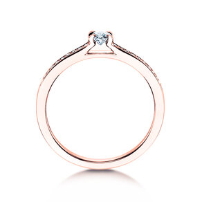 Anello di Fidanzamento Modern Pavé in 18K oro rosa con diamanti 0,20ct G/SI