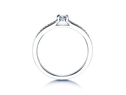 Anello di Fidanzamento Modern Pavé in platino 950/- con diamanti 0,25ct G/SI