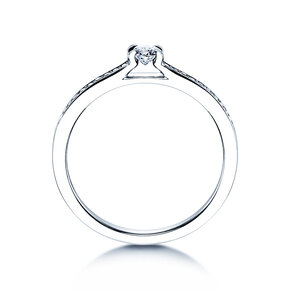 Anello di Fidanzamento Modern Pavé in platino 950/- con diamanti 0,25ct G/SI