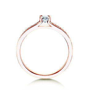 Anello di Fidanzamento Modern Pavé in 14K oro rosa con diamanti 0,35ct G/SI