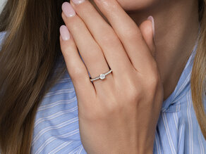 Anello di Fidanzamento Modern Pavé