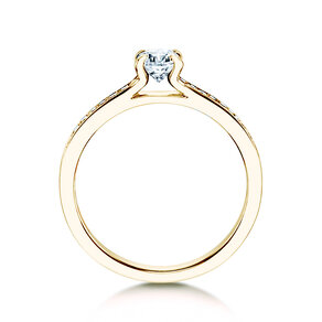 Anello di Fidanzamento Modern Pavé in oro giallo