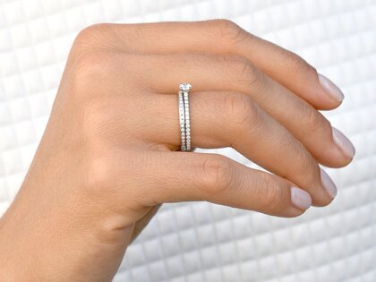 Anello di Fidanzamento Pure Diamond in 18K oro bianco con diamanti 0,49ct G/SI