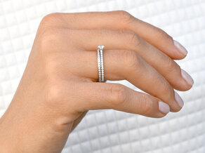 Anello di Fidanzamento Pure Diamond in 18K oro bianco con diamanti 0,49ct G/SI