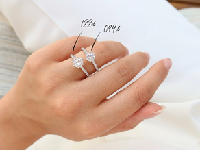Anello di Fidanzamento Royal Pavé in 9K oro bianco con diamanti naturali 1,22ct G/SI