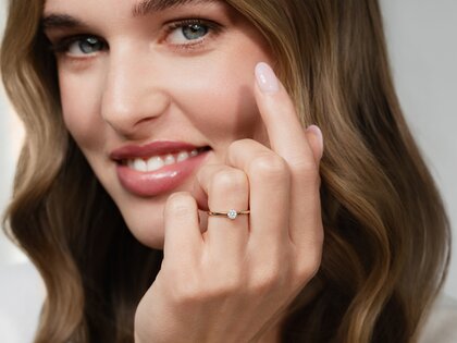 Anello di Fidanzamento Classic 4 in 9K oro bianco con diamante 0,25ct H/SI