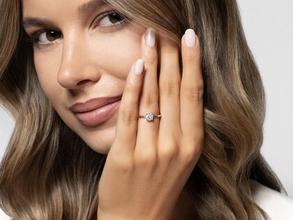 Anello di Fidanzamento Classic 4 in 14K oro bianco con diamante 0,50ct H/SI