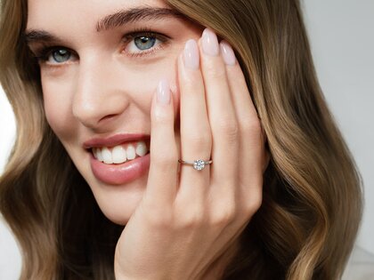 Anello di Fidanzamento Classic 4 in 14K oro giallo con diamante 0,75ct G/SI