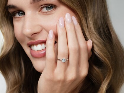 Anello di Fidanzamento Classic 4 in 14K oro giallo con diamante 1,00ct G/SI