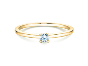 Anello di Fidanzamento Classic 4 in 14K oro giallo con diamante 0,10ct H/SI