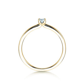 Anello di Fidanzamento Classic 4 in 14K oro giallo con diamante 0,10ct H/SI