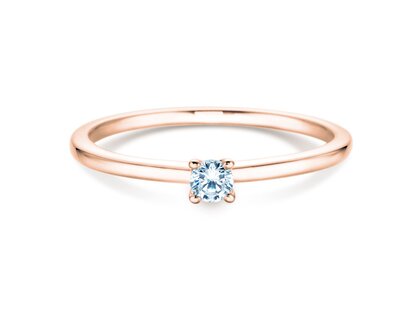 Anello di Fidanzamento Classic 4 in 18K oro rosa con diamante 0,10ct H/SI