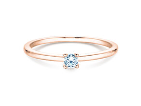 Anello di Fidanzamento Classic 4 in 18K oro rosa con diamante 0,10ct H/SI