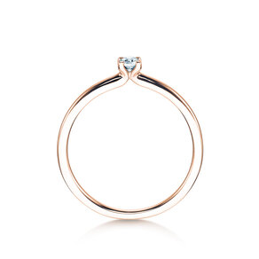 Anello di Fidanzamento Classic 4 in 18K oro rosa con diamante 0,10ct H/SI