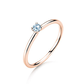 Anello di Fidanzamento Classic 4 in 18K oro rosa con diamante 0,10ct H/SI