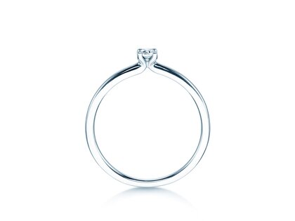 Anello di Fidanzamento Classic 4 in 18K oro bianco con diamante 0,10ct H/SI