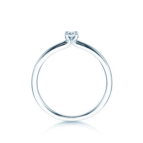 Anello di Fidanzamento Classic 4 in 18K oro bianco con diamante 0,10ct H/SI