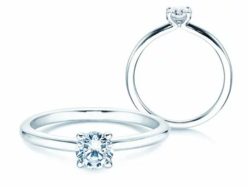 Anello fidanzamento online oro bianco