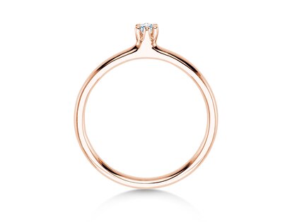 Anello di Fidanzamento Classic 6 in 14K oro rosa con diamante 0,05ct G/IF