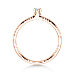 Anello di Fidanzamento Classic 6 in 14K oro rosa con diamante 0,05ct G/IF