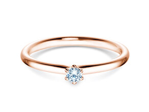 Anello di Fidanzamento Classic 6 in 14K oro rosa con diamante 0,07ct G/VS