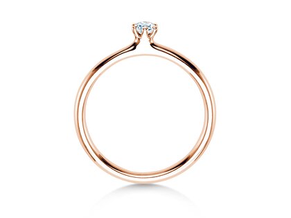 Anello di Fidanzamento Classic 6 in 14K oro rosa con diamante 0,07ct G/VS