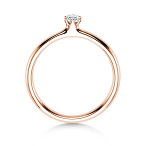 Anello di Fidanzamento Classic 6 in 14K oro rosa con diamante 0,07ct G/VS