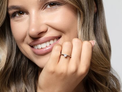 Anello di Fidanzamento Classic 6 in 14K oro giallo con diamante 0,20ct G/SI