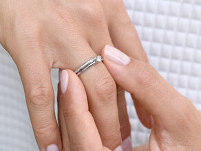 Anello di Fidanzamento Classic 6 in 14K oro bianco con diamante 0,20ct H/SI