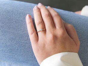 Anello di Fidanzamento Classic 6 in 9K oro rosa con diamante 0,25ct G/SI