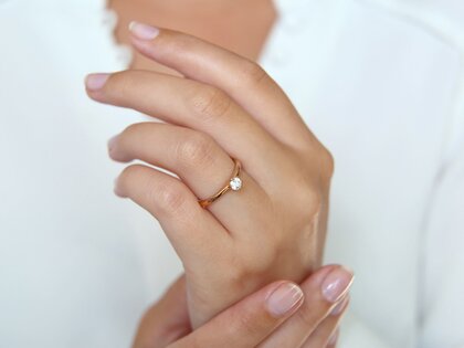Anello di Fidanzamento Classic 6 in 9K oro rosa con diamante 0,25ct G/SI