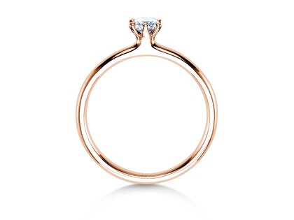 Anello di Fidanzamento Classic 6 in 9K oro rosa con diamante 0,25ct G/SI