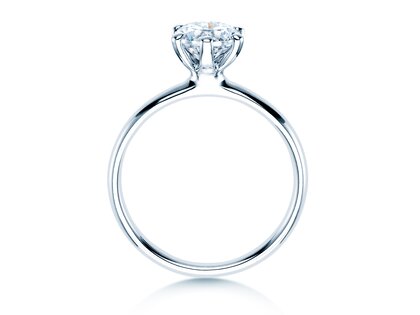 Anello di Fidanzamento Classic 6 in 18K oro bianco con diamante 2,50ct H/SI