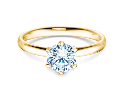 Anello di Fidanzamento Classic 6 in 14K oro giallo con diamante 1,00ct G/SI