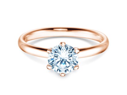Anello di Fidanzamento Classic 6 in 18K oro rosa con diamante 1,00ct G/VS