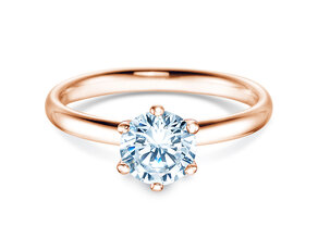 Anello di Fidanzamento Classic 6 in 18K oro rosa con diamante 1,00ct G/VS