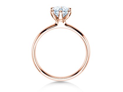 Anello di Fidanzamento Classic 6 in 18K oro rosa con diamante 1,00ct G/VS