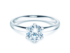 Anello di Fidanzamento Classic 6 in 18K oro bianco con diamante 2,50ct H/SI