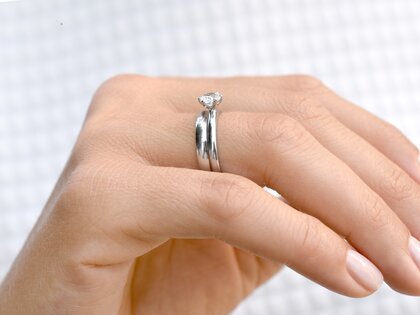Anello di Fidanzamento Classic 6 in 18K oro bianco con diamante 0,50ct D/IF