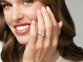 Anello di Fidanzamento Classic 6 in 9K oro giallo con diamante 0,60ct H/SI
